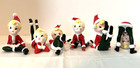 Complete Set Of 6 Rare Vtg  Christmas Tumbling Elf pixie Figurines Japan-exc 
