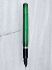 Vintage Schaeffer Fountain Pen Transparent Green Chrome M Cartridge Skrip Ink