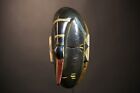 African Guro Mask Vintage Hand-carved Tribal Art Wooden Unique Decor Piece-g5083