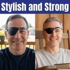 Black Leather Eye Patch With Adjustable Band - Comfortable Medical 