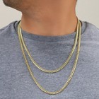 14k Yellow Gold Solid Mens 5mm Miami Cuban Link Chain Necklace Box Clasp 16 -30 