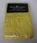 Ralph Lauren Small Gingham Yellow White 2 Ruffled King Pillowcases