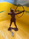 Marx Toys Recast 6  Native American Playset Reissue-chocolate Brown- 6 Figures