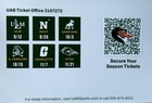 2026 Alabama Birmingham Blazers Schedule      College Football Sked        Cool Card