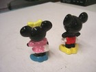 Vintage Walt Disney Productions Mickey   Minnie Mouse Figurines Japan