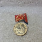 Vintage Washington Dc Map Monuments Enamel Lapel Pin Gold Toned