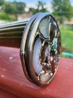Rare Handmade Signed Sheryl Koch Stained Glass Double Wheel Brass Kaleidoscope