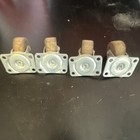 Lot Of 4 Vintage Industrial Swivel Plate Caster Wheels 2in Oz Style 0226-1805-z