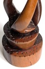 Vintage African Ghana Unity Globe Hand Carved Wood Sculpture 12   