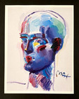 Peter Max   Beautiful   Pop Art  Signed Vintage Print    New White Frame