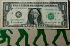  1 Federal Reserve Note  Error  Misaligned Printing  Six Sixes  d66666673d 