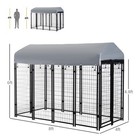 Dog Cage Crate Pet Kennel House Metal Playpen Patio Shelter W roof