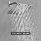 Wall Mounted 8   Shower Faucet Set Rainfall Shower Head Combo W  mixer Valve Kit