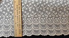 Vintage antique  White  English Embroidery Net  Cotton Leavers Lace  5 Yards