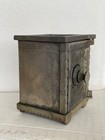 Antique  Cast Iron Metal Still Coin Savings Bank Combination Safe C1890s