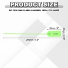 300pcs Plastic Tamper Seals  Security Seals Disposable Numbered Zip Ties  Green