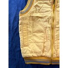Animokingdom Yellow Quilted Puffer Vest Fleece Lined Varsity Trim Sz 140 68 New