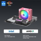 Vetroo V5 Cpu Cooler Cooling 120mm Case Fan Pwm Argb Lga 1700 1200 1151 Amd Am4
