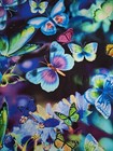 Butterflies On Black Medical Surgical Bouffant Scrub Hat Size Medium