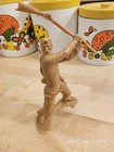 Vintage 1964 Louis Marx 6  Daniel Boone Figure Brown Rifle Gun Frontiersman