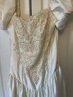 Vintage 1980   s Alfred Angelo Ivory Wedding Dress Bridal Gown Size 14-16 