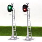 2pcs O Scale 1 43 Model Railway Signals Green Red Block Signal With Ladder
