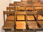 Classic vintage Wood Folding Chairs  lot Of 55  
