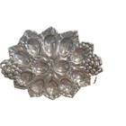 Arthur Court Grape Pattern Deviled Egg Tray Aluminum Platter 12 5   
