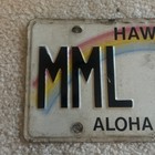 Hawaii License Plate Aloha Rainbow Expired  Man Cave    Bar  Mancave Hi Expired 
