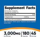 Nutricost D-aspartic Acid  daa  Capsules 3000mg Per Serving  180 Capsules  - Non