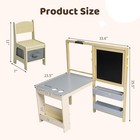 Kids Table And Chair Set Wooden Activity Table W  Storage Space   Boxes   Easel