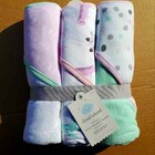 New  Infant Baby Girls  3pk Hooded Bath Towel Set  Cloud Island