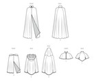 Sewing Pattern Womens Costume Cloak Cape Hood Medieval Renaissance Fantasy 9944