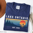 Lake Ontario Great Lakes Vintage Quiet Political Graphic Tshirt