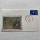 1965 Japan Stamp The 100th Annv Of I t u Metal Engraved Cache Fdc   Card 5-17-65