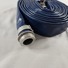 Sf-10 1 1 2  X 25  Blue Pvc Lay-flat Discharge Hose Made In Usa Read Description