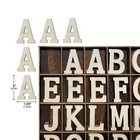 205 Pieces 2 Inch Wooden Letters Wood Alphabets For Brown 205pieces 