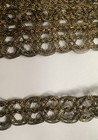 39   - Antique Vintage  5 8    Open Weave 100   Metallic Copper Ribbon Braid  Trim