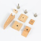 Kvmorze 3pcs Wooden Sandpaper Block Set  Bevel Wedge Hand Sanding