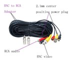 4x 50ft Security Camera Audio Video Power Cable Ccd Bnc Rca Cctv Dvr Wire Cord