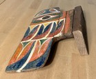 Antique Northwest Coast Carved Painted Totem Pole Wing From Large Totem Haida