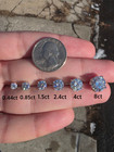 Real Moissanite Stud Earrings 925 Sterling Silver Screwback 3mm-10mm