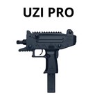 Upgraded Uzi Pro Electric 7mm-8mm Black Full Auto Gel Blaster Toy With Stock