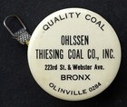 Ohlssen Thiesing Coal Mining Antique Celluloid Tape Measure   Olinville Bronx Ny