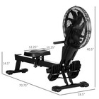 Foldable Rowing Machine  Air Rower With Digital Monitor For Home Use