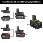 Battery Adapter For Dewalt 20v Milwaukee 18v To Ryobi 18v Tools With Usb Port