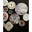 Lot Of 14 Vtg Mother Of Pearl Buttons Iridescent Shell Carved Mop Antique Sewing