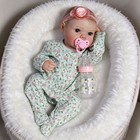 Waterproof Newborn Baby Girl Lifelike Reborn Dolls Full Body Vinyl Silicone Doll