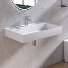 32   Wall Mounted Single Bathroom Sink Solid Surface Bathroom Vessel Sink