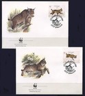 Liberia  1988 Lynx Four Official Wwf First Day Covers